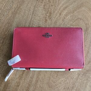 Coach Red Leather Wallet